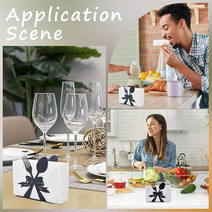 CRASPIRE Tableware Standing Napkin Holder Black Napkins Dispenser Metal Paper - Image 5