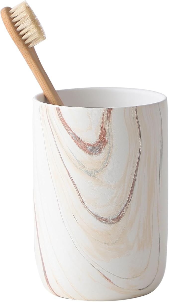 Brown Marble Toothbrush Holder by BSDISP