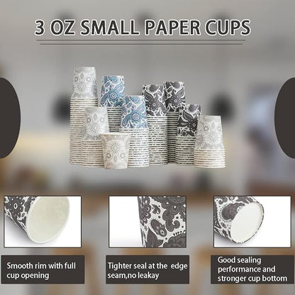 Clawsoff 300 Pack 3 oz Paper Cups Small Disposable Mouthwash Bathroom Cups | - Image 3