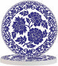 Blue Bouquet Cup Coasters for Table Polynesian Ornament Swirl Circle Totem Reusable Drink Coasters Set 2 Pcs Coffee Home Farmhouse Living Room Bar Decor