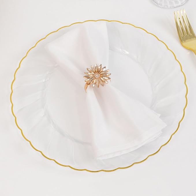 Efavormart 10-Pack 10" Clear Plastic Dinner Plates - Image 8