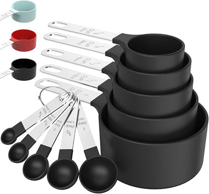 Measuring Cups & Spoons Set, Stackable Cups and Spoons | Nesting Measure Cups by TILUCKBringsGoodLuck