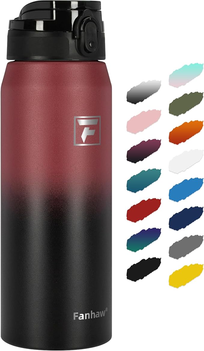 Fanhaw 24 oz Insulated Stainless Steel Water Bottle by FANHAW