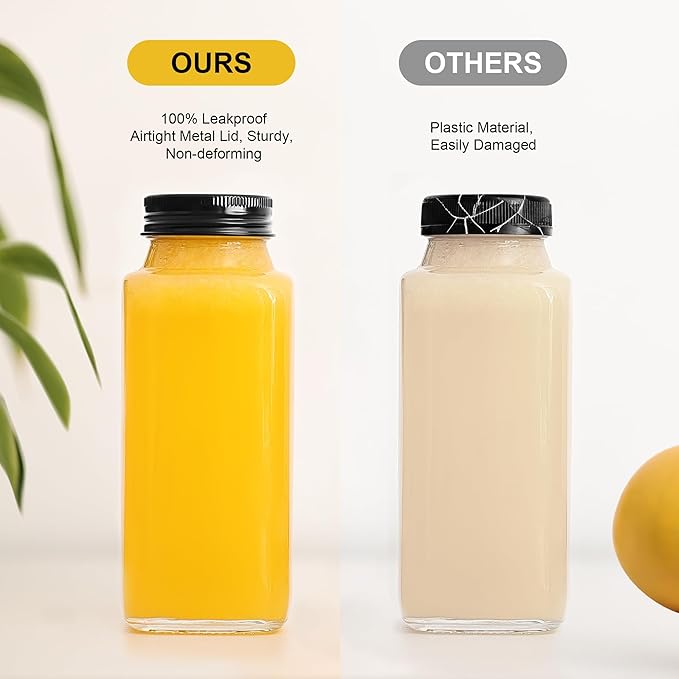 15 Pack 8 oz Glass Juice Bottles - Image 2