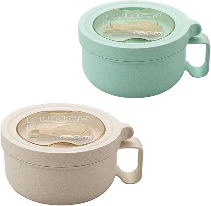 Rarapop 2 Pack Microwave Soup Bowl Containers by Rarapop