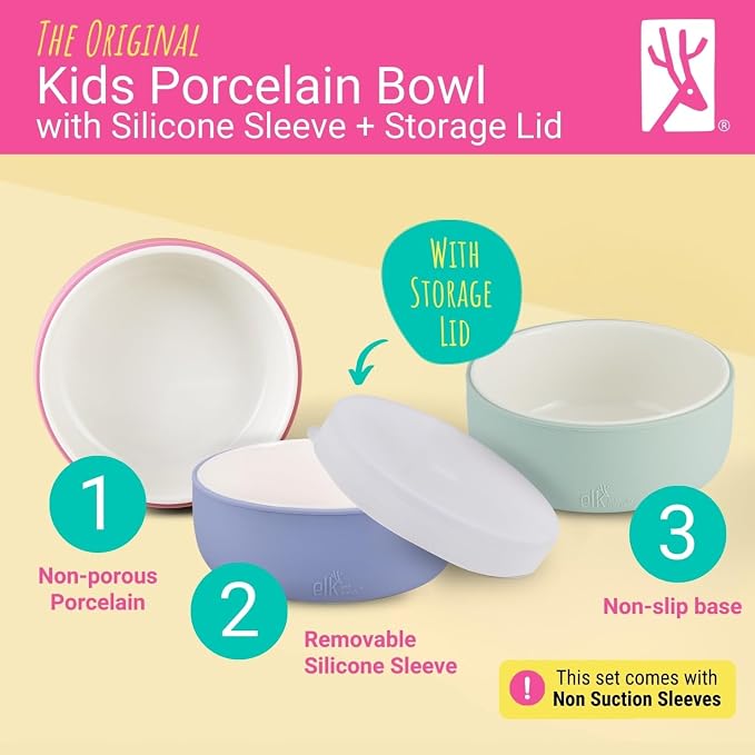 Elk and Friends Kids Porcelain Bowls - Image 2