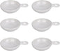 Temp-tations by Tara Set of 6 Serving Bowls, Woodland White - 4 Oz Skillet-Shaped Small Soy Sauce Dish for Prep, Salsa, Dessert, Snacks, Mini Ceramic Dishes, Sauce Cups, Charcuterie Boards Accessories