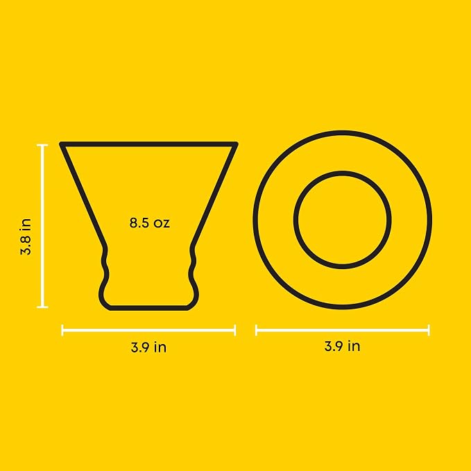 JoyJolt Afina Stemless Martini Glasses Set of 4, 8.5oz Liquor Drinking Glasses - Image 2
