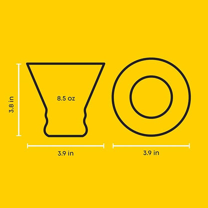 JoyJolt Afina Stemless Martini Glasses Set of 4, 8.5oz Liquor Drinking Glasses - Image 2