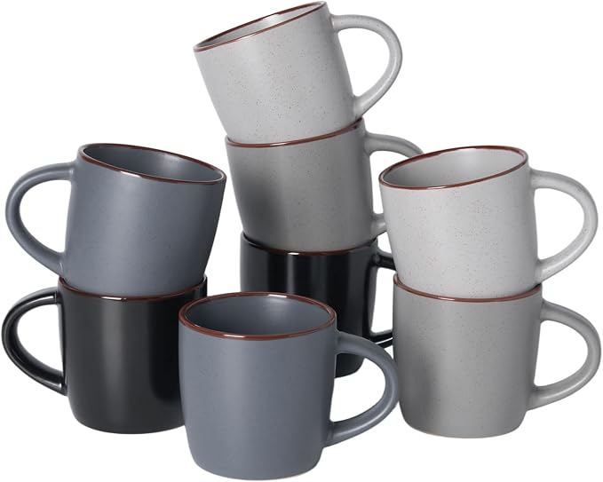 famiware Mercury Coffee Mugs 13 oz, Coffee Mugs Set of 8 by Famiware