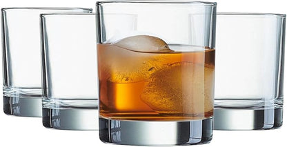 Le'raze Set of 12 Heavy Base Rocks Glass Cups, Elegant Old Fashioned Drinking by LERAZE