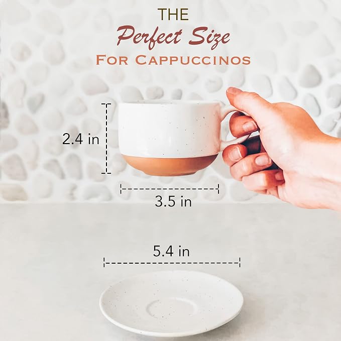 Mora Ceramics 8oz Cappuccino Mug Set of 4 - Image 2