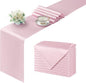 Manyshofu Blush Pink Satin Table Runner 12x72 by Manyshofu