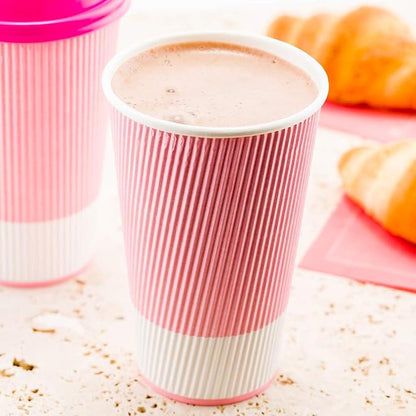 Restaurantware 16 Ounce Ripple Wall Disposable Coffee Cups, 500 Insulated Light - Image 10
