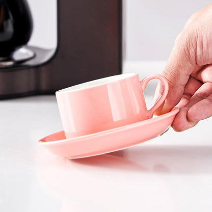 Espresso Cups, 2.5 OZ Stackable Espresso Cups Set of 4 | Porcelain Stackable - Image 4