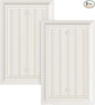 2-Pack Classic Beadboard Single Blank Wall Plate, Durable Natural Bamboo Fiber Wall Plate Cover,Light Almond 1 Gang Wall Plate for Unused Outlets/Switches