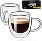 PARACITY Double Wall Glass Espresso Cups and Clear Coffee Mugs, Air-Gap Design by PARACITY
