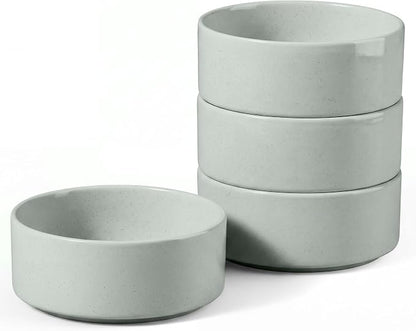 E-far Cereal Bowls Set of 4, 25oz Ceramic Deep Soup Bowls by E-far
