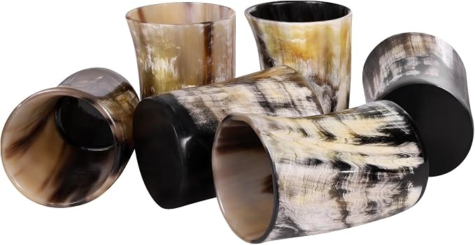 Drinking Horn Cup Set of 6 – Unique Viking Gifts - Image 2
