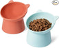 Amazon Basics Raised Cat Feeding Bowls, Cat Ear Shape, Tilted Design, by AmazonBasics
