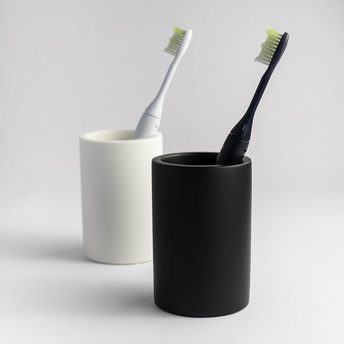 Matte Black Resin Bathroom Tumbler Cup - Image 6