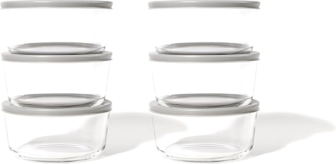 12-Piece Glass Food Storage Containers Set | 2-Cup, Leakproof | Microwave - Image 4