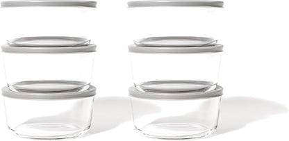 12-Piece Glass Food Storage Containers Set | 2-Cup, Leakproof | Microwave - Image 4