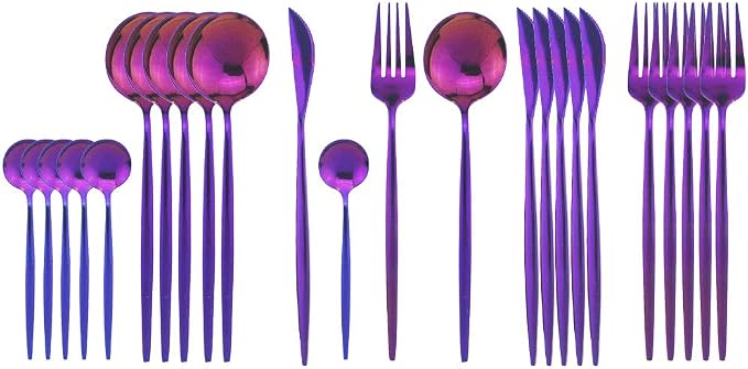 JASHII Silverware Sets, 24-Piece Stainless Steel Flatware/Cutlery/Tableware Set by JASHII