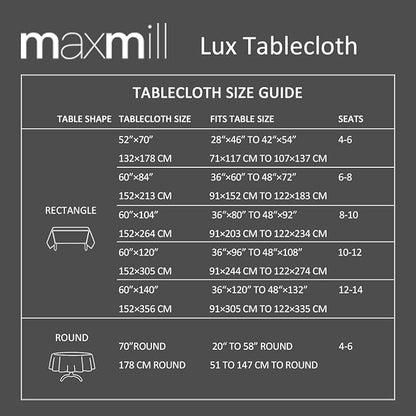 maxmill Lux Faux Linen Tablecloth with Slubby Yarn Textured Weaves Wrinkle Free Soft Table Cloth for Kitchen Dining Tabletop for Fall Harvest Thanksgiving Decorations Rectangle 60 x 84 Inch Rust