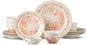 16-Piece Dinnerware Set for 4, Ceramic Plates and Bowls Sets, Microwave & by FANGJING