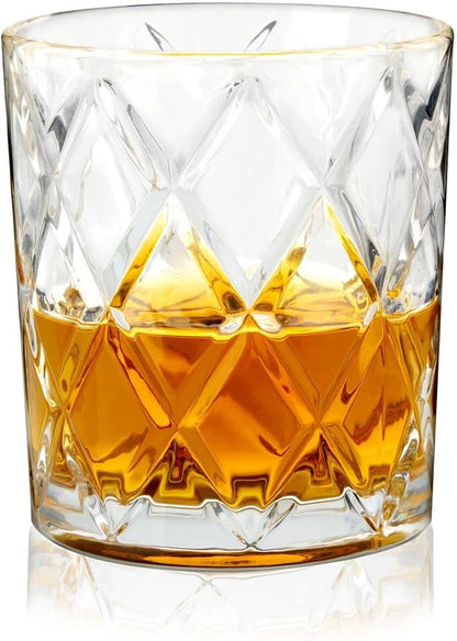 True Diamond Crystal Scotch Bourbon Whiskey Glasses, Old Fashioned Glasses - Image 8