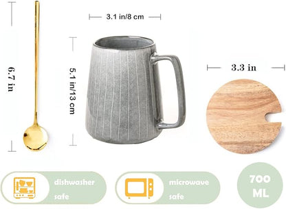 Large Ceramics Coffee Mugs, - Image 2
