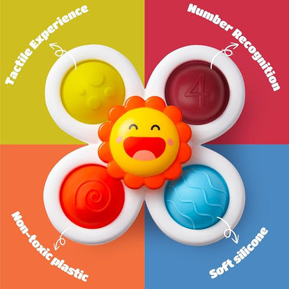 LiKee Strong Suction Cup Fidget Rotating Sensory Bath Toys - Image 8