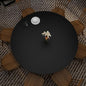 Round Table Pad - Can Be Used On Both Sides Waterproof and Easy to Clean Good Flatness Used for Dining Table(Black+Gray Dia.48Inch)