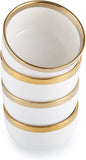 4.3-Inch Porcelain Ceramic Bowls for Kitchen, White Serving Bowls for Soup Pasta Salad Fruit Snack Noodles Ice Cream White Rice Cereal Bowl 11 oz Dinnerware Sets (Set of 4)