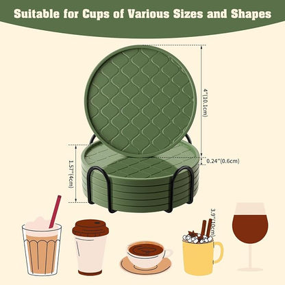 Coasters Set of 6, Hot or Cold Drink Coasters - Image 4