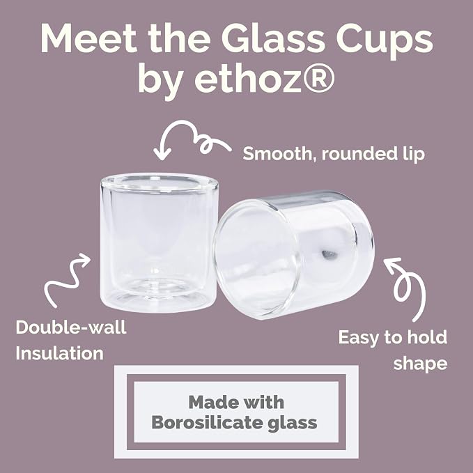 Ethoz® by Planetary Design Double Walled Glass Tumblers – Insulated - Image 2