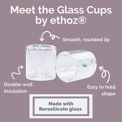 Ethoz® by Planetary Design Double Walled Glass Tumblers – Insulated - Image 2