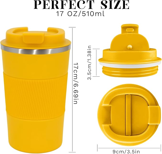 Insulated Travel Coffee Mug, Stainless Steel Coffee Cup - Image 4