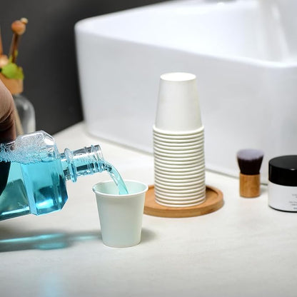 MOUMOULIFE 3 oz Disposable Paper Cups 200 Count, Bathroom Mouthwash Cups - Image 5