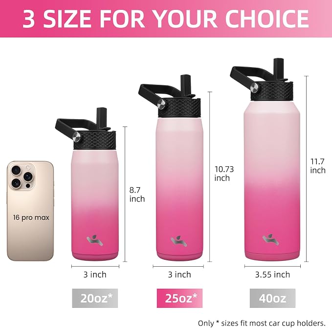 Konokyo 25 oz Insulated Stainless Steel Water Bottle - Image 5