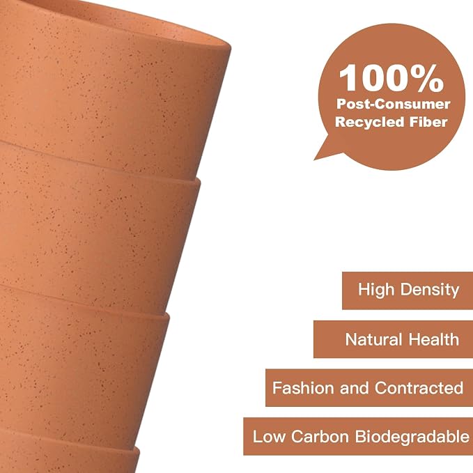 Homienly Plastic Cups Reusable Wheat Straw Cups 8 PCS a Good Alternative - Image 5