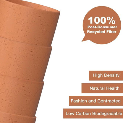 Homienly Plastic Cups Reusable Wheat Straw Cups 8 PCS a Good Alternative - Image 5