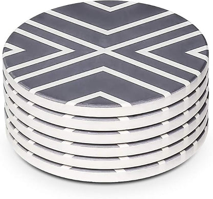 LIFVER Coasters for Drinks, Absorbent Coaster Set of 6 by LIFVER