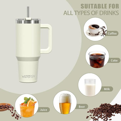 20 oz Tumbler with Handle, Tumbler with Lid and Straw, Double Wall Insulated - Image 6