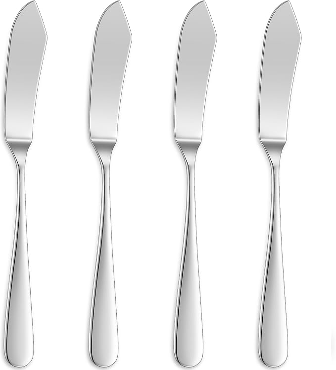 Premium Louise 4-Piece 7-Inch Butter Knife Set | 18/10 Stainless Steel Butter - Image 7
