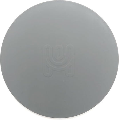 Happitasa 4.25 Inch Bar Mat Style Silicone Beverage Coasters, Set of 6 with Holder (Grey)