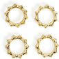 Two's Company 53764 Golden Bamboo Napkin Rings, Set of 4