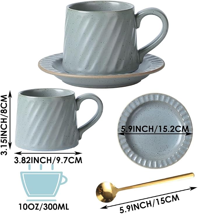 Vintage Ceramic Tea Cup and Saucer Set - Image 2