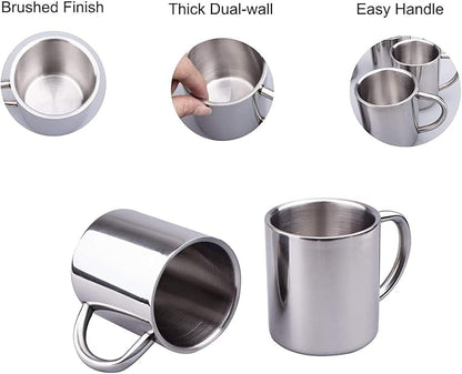 IMEEA Small Espresso Mug 7.5oz Double Wall Stainless Steel Cups - Image 7